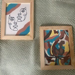 Line art Wall decor framed